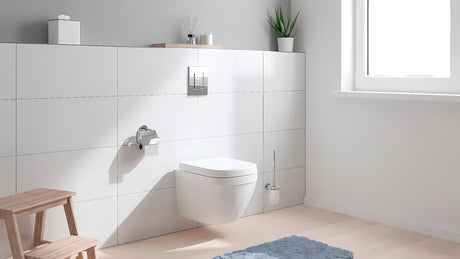 Zestaw WC podtynkowy Grohe Euro Ceramic w kolorze białym z miską rimless i deską wolnoopadającą soft Close