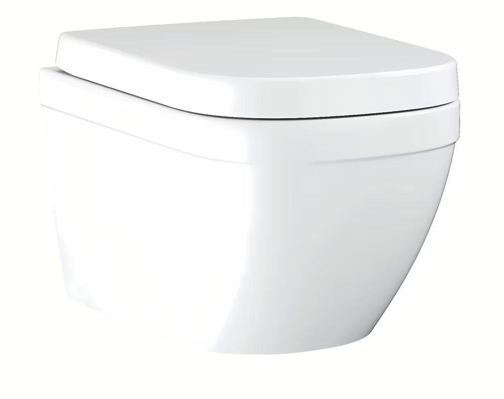 Grohe Euro Ceramic miska WC wisząca zestaw w kolorze białym z miską rimless i deską soft Close