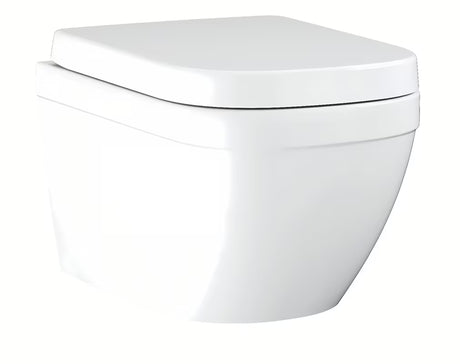 Grohe Euro Ceramic miska WC wisząca zestaw w kolorze białym z miską rimless i deską soft Close