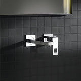 Chromowana podtynkowa bateria umywalkowa Grohe Eurocube o kwadratowym designie