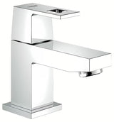 Chromowana bateria umywalkowa Grohe Eurocube z oszczędnym przepływem Grohe EcoJoy i perlatorem SpeedClean.