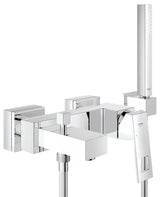 Grohe Eurocube bateria wannowa w chromie z zestawem prysznicowym i przełącznikiem pro prysznic i napełnianie wanny