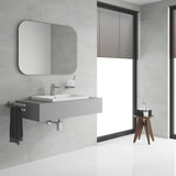 Chromowana jednouchwytowa bateria umywalkowa Grohe Eurocube o kwadratowym wzornictwie i z technologią Grohe EcoJoy