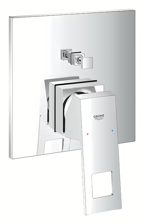 Podtynkowa prysznicowa i bateria wannowa Grohe Eurocube chromowana z dźwignią i 2-drożnym przełącznikiem