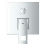 Podtynkowa prysznicowa i bateria wannowa Grohe Eurocube w wykończeniu chrom z dźwignią i 3-drożnym przełącznikiem.