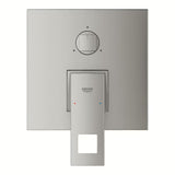 Podtynkowa prysznicowa i bateria wannowa Grohe Eurocube supersteel z dźwignią i 3-drożnym przełącznikiem