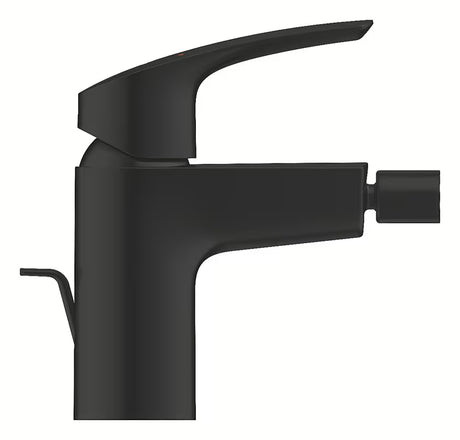 Grohe Eurosmart jednouchwytowa bateria bidetowa z odpływem w kolorze matowej czerni