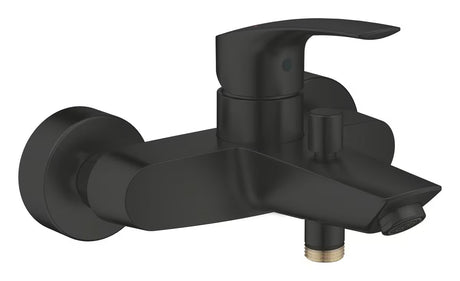 Grohe Eurosmart jednouchwytowa ścienna bateria wannowa w matowoczarnym wykończeniu z przełącznikiem wanna/prysznic