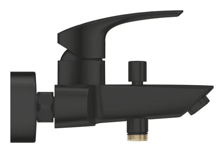 Grohe Eurosmart jednouchwytowa ścienna bateria wannowa w matowoczarnym wykończeniu z przełącznikiem wanna/prysznic