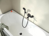 Grohe Eurosmart jednouchwytowa ścienna bateria wannowa w matowoczarnym wykończeniu z przełącznikiem wanna/prysznic