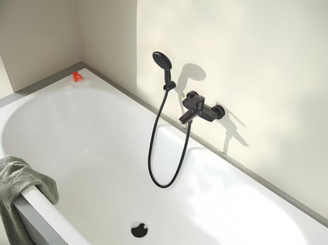 Grohe Eurosmart jednouchwytowa ścienna bateria wannowa w matowoczarnym wykończeniu z przełącznikiem wanna/prysznic