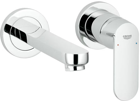 Chromowana podtynkowa bateria umywalkowa Grohe Eurosmart Cosmopolitan pro montaż ścienny