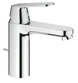 Chromowana bateria umywalkowa Grohe Eurosmart Cosmopolitan z dźwignią i korkiem automatycznym