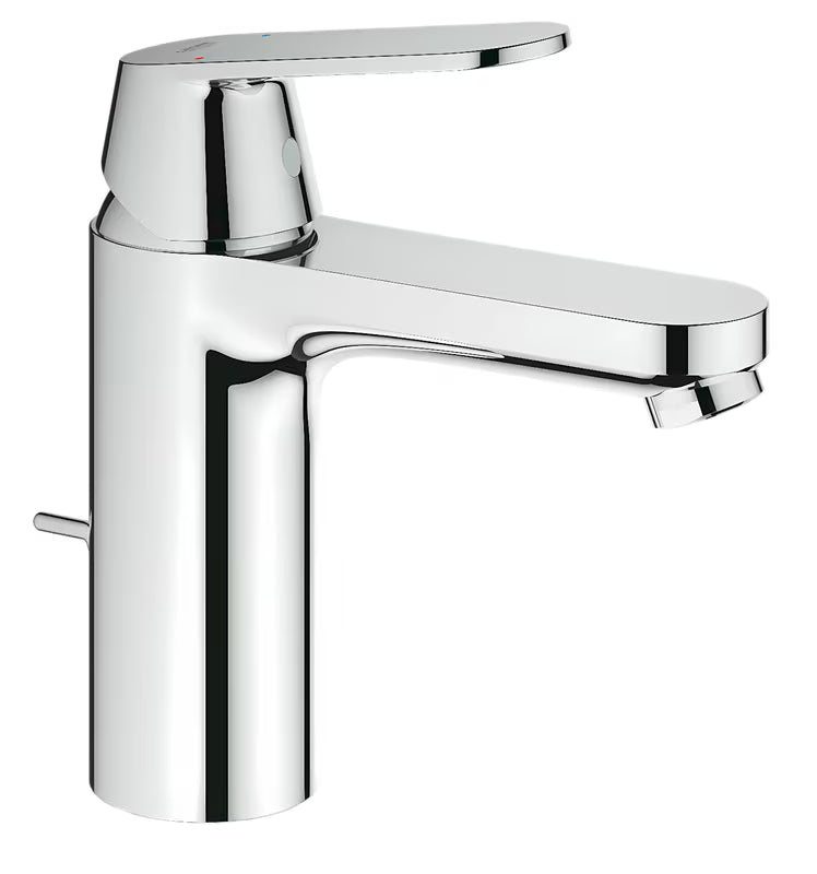 Chromowana bateria umywalkowa Grohe Eurosmart Cosmopolitan z dźwignią i korkiem automatycznym