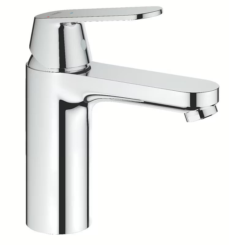Chromowana bateria umywalkowa Grohe Eurosmart Cosmopolitan o gładkim korpusie bez odpływu