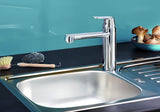 Chromowana bateria zlewozmywakowa Grohe Eurosmart Cosmopolitan ze średnio wysoką obrotową wylewką