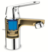 Chromowana bateria umywalkowa Grohe Eurosmart Cosmopolitan z dźwignią i korkiem automatycznym