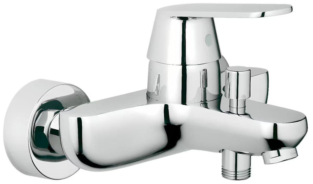 Chromowana ścienna jednouchwytowa bateria wannowa Grohe Eurosmart Cosmopolitan z przełącznikiem wanna/prysznic