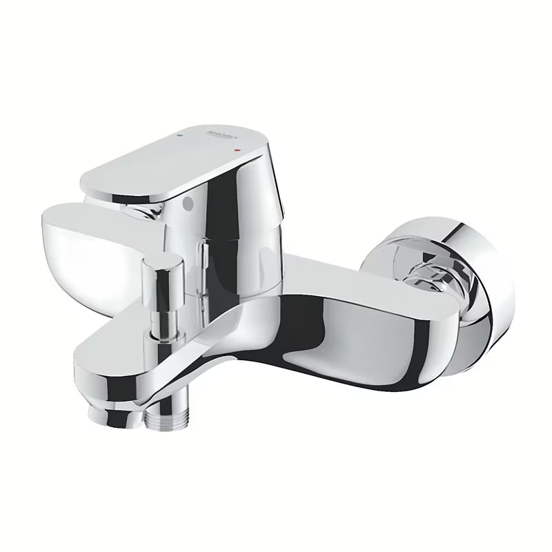 Chromowana ścienna jednouchwytowa bateria wannowa Grohe Eurosmart Cosmopolitan z przełącznikiem wanna/prysznic