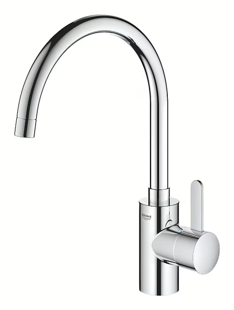 Chromowana bateria zlewozmywakowa Grohe Eurosmart Cosmopolitan z wysoką obrotową wylewką