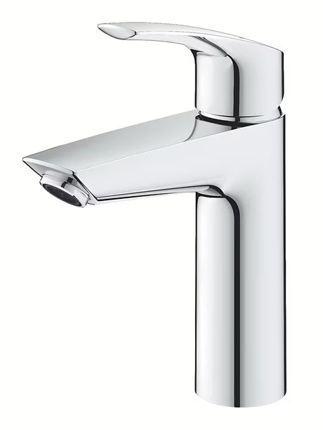 Chromowany jednouchwytowa stojąca bateria umywalkowa Grohe Eurosmart New z klik-klak
