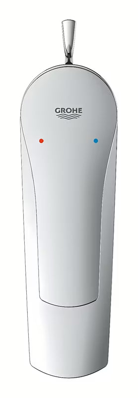 Chromowana jednouchwytowa stojąca bateria umywalkowa Grohe Eurosmart New z odpływem