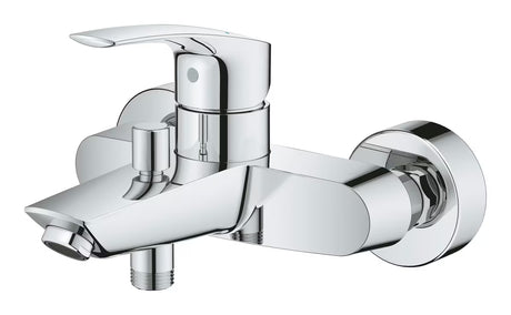 Jednouchwytowa ścienna bateria wannowa Grohe Eurosmart New w wykończeniu chrom bez zestawu prysznicowego.