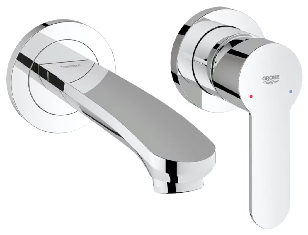 Chromowana podtynkowa bateria umywalkowa Grohe Eurostyle Cosmopolitan z technologią Grohe AquaGuide