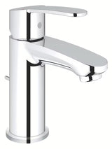 Chromowana bateria umywalkowa Grohe Eurostyle Cosmopolitan z dźwignią i korkiem spustowym