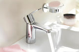 Chromowana bateria umywalkowa Grohe Eurostyle Cosmopolitan z dźwignią i technologią oszczędzania wody EcoJoy.