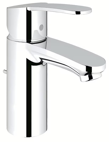 Chromowana bateria umywalkowa Grohe Eurostyle Cosmopolitan z dźwignią i korkiem odpływowym