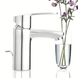 Chromowana bateria umywalkowa Grohe Eurostyle Cosmopolitan z dźwignią i korkiem odpływowym