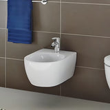 Chromowana bateria bidetowa Grohe Eurostyle Cosmopolitan z odpływem z sterowaniem dźwigniowym.