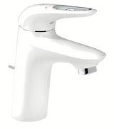 Bateria umywalkowa jednouchwytowa Grohe Eurostyle New z odpływem w wykończeniu moon white i chrom
