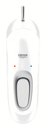 Bateria umywalkowa jednouchwytowa Grohe Eurostyle New z odpływem w wykończeniu moon white i chrom