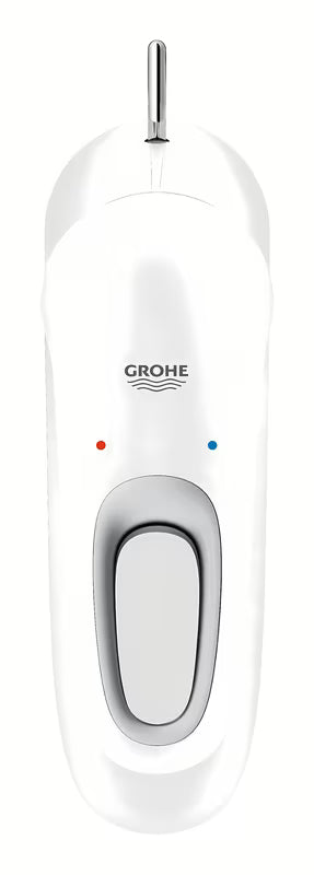 Bateria umywalkowa jednouchwytowa Grohe Eurostyle New z odpływem w wykończeniu moon white i chrom