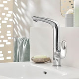 Grohe Eurostyle New wysoka jednouchwytowa stojąca bateria umywalkowa z odpływem w wykończeniu chrom