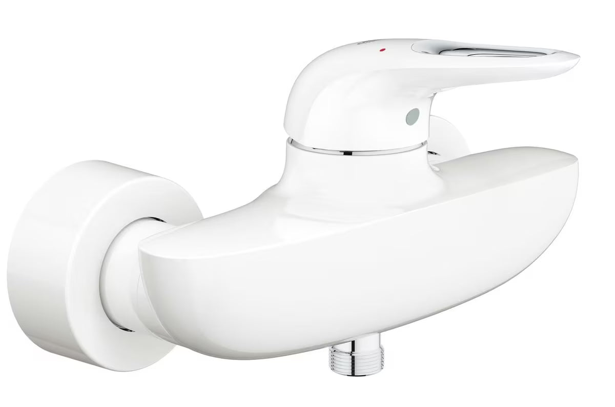 Grohe Eurostyle New jednouchwytowa ścienna bateria prysznicowa w wykończeniu Moon White chrom