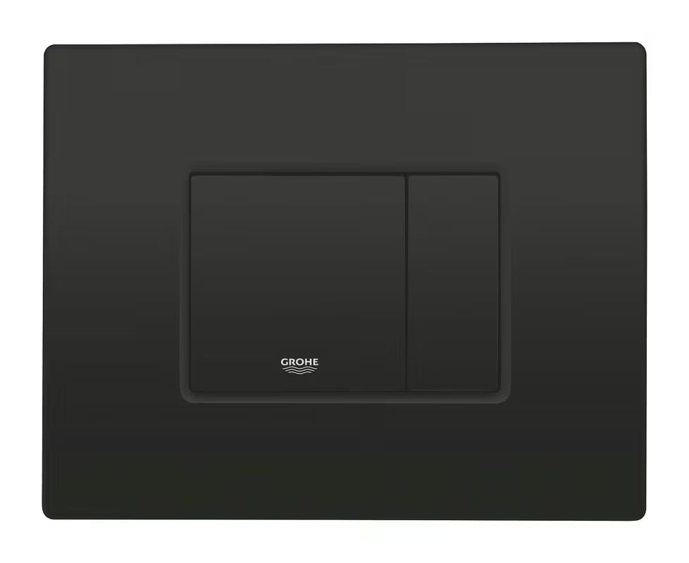 Przycisk spłukujący Grohe Even w wykończeniu matt black z podwójnym spłukiwaniem