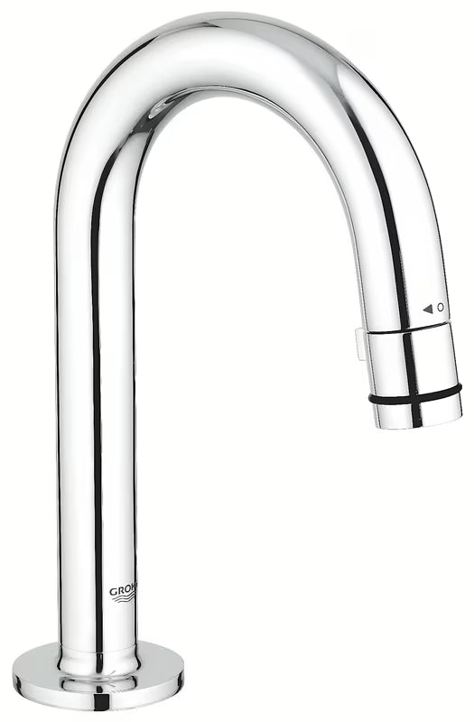 Chromowany zawór umywalkowy Grohe Universal z odpływem w kształcie C z funkcją start/stop