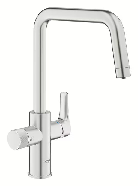 Bateria zlewozmywakowa Grohe Blue Pure 2022 z funkcją filtracji w wykończeniu supersteel