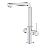 Grohe Blue Pure 2022 jednouchwytowa bateria zlewozmywakowa z funkcją filtracji w chromie