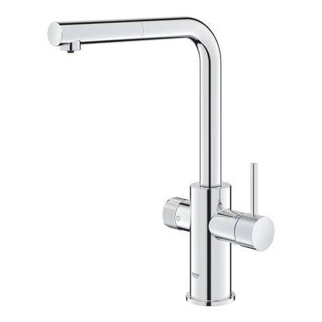 Grohe Blue Pure 2022 jednouchwytowa bateria zlewozmywakowa z funkcją filtracji w chromie