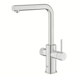 Grohe Blue Pure 2022 bateria zlewozmywakowa z funkcją filtracji w wykończeniu supersteel