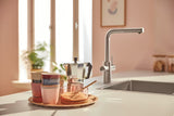 Grohe Blue Pure 2022 bateria zlewozmywakowa z funkcją filtracji w wykończeniu supersteel