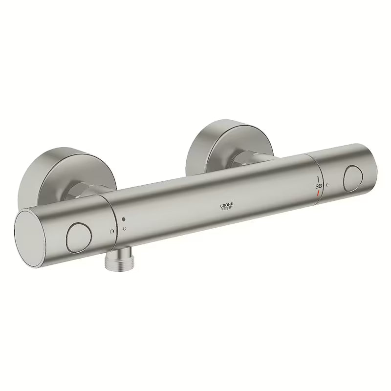 Termostatyczna ścienna bateria prysznicowa Grohe Grohtherm 1000 Cosmopolitan w wykończeniu supersteel