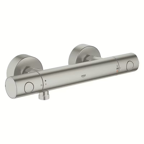 Termostatyczna ścienna bateria prysznicowa Grohe Grohtherm 1000 Cosmopolitan w wykończeniu supersteel