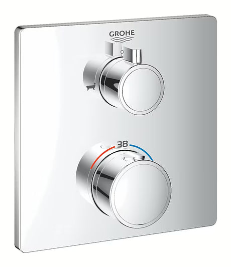 Podtynkowa termostatyczna bateria prysznicowa Grohe w wykończeniu chrom