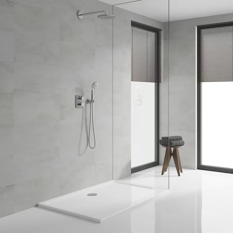 Podtynkowy zestaw prysznicowy Grohe Grohtherm Perfect w chromie z deszczownicą 210 mm i słuchawką prysznicową