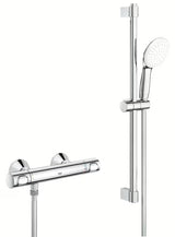 Grohe Grohtherm 500 termostatyczna bateria prysznicowa w chromie z zestawem prysznicowym z drążkiem
